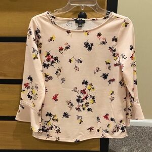 Ann Taylor Cream Floral Blouse
